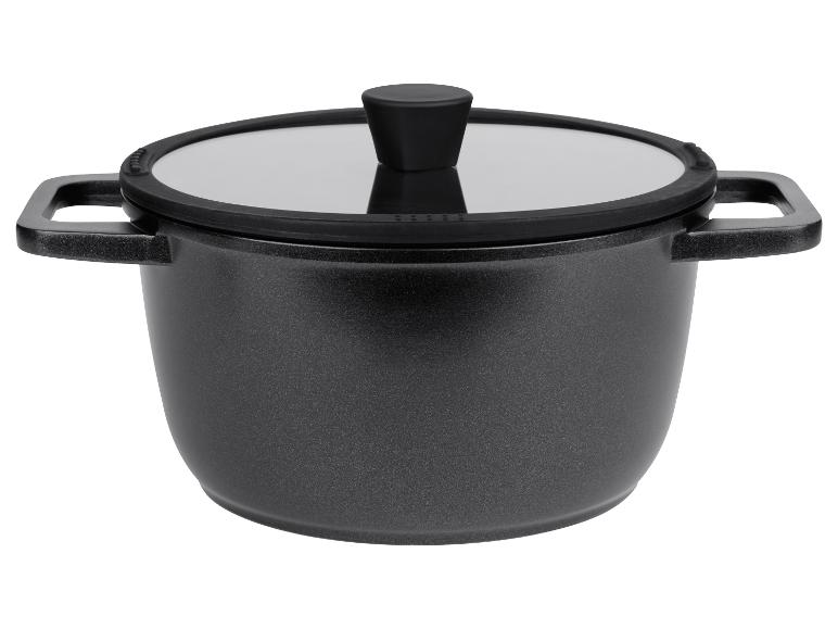 LIVARNO home Aluguss-Kochtopf, mit innerer Literskala, Ø 24 cm