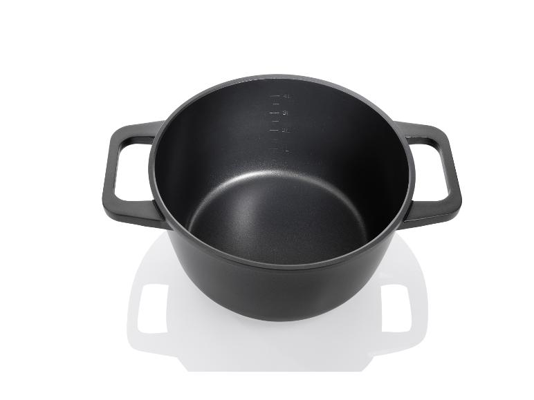 LIVARNO home Aluguss-Kochtopf, mit innerer Literskala, Ø 24 cm