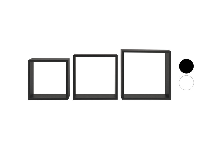 LIVARNO home Regalwürfel-Set, 3 Stück