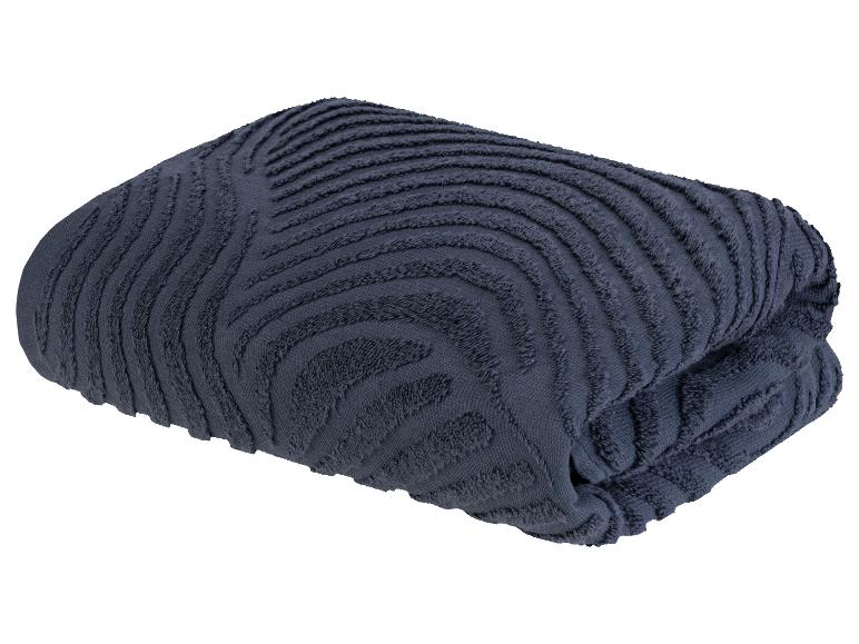 LIVARNO home Frottier-Duschtuch, aus reiner Baumwolle, 70 x 140 cm
