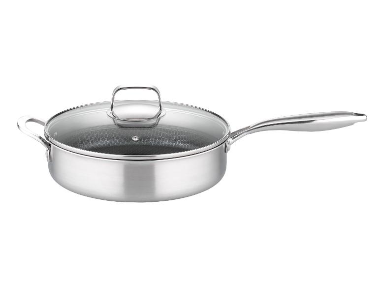 GSW Schmorpfanne Inoxxa Black mit Glasdeckel und Gegengriff