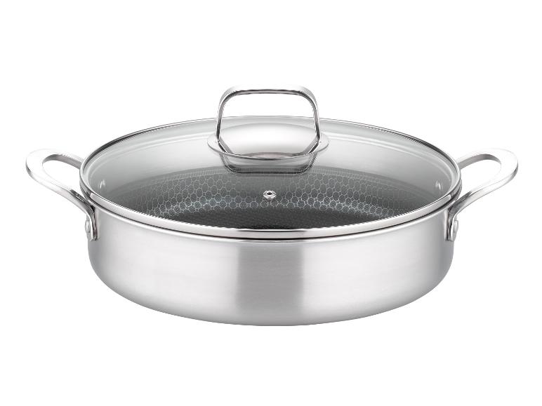 GSW Servierpfanne Inoxxa Black mit Glasdeckel