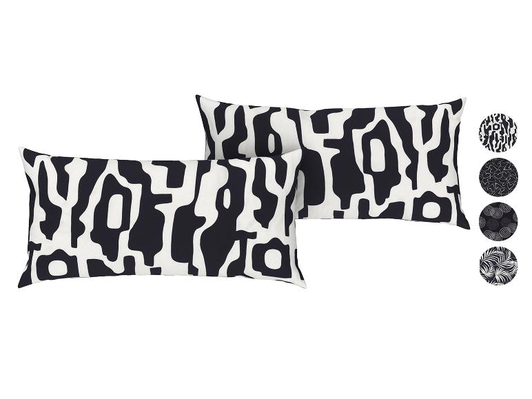 LIVARNO home Edel-Renforcé-Kissenbezüge, 2 Stück, 40 cm x 80 cm