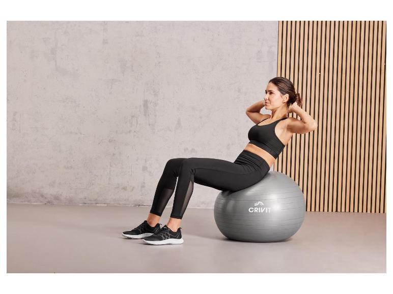 CRIVIT Balance Board / Soft Gymnastikball / Fitnessband-Set