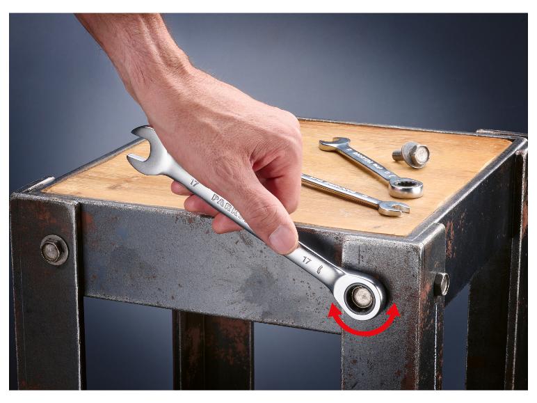 PARKSIDE® Ratschen-Ringschlüsselsatz, 5-teilig, aus Chrom-Vanadium-Stahl