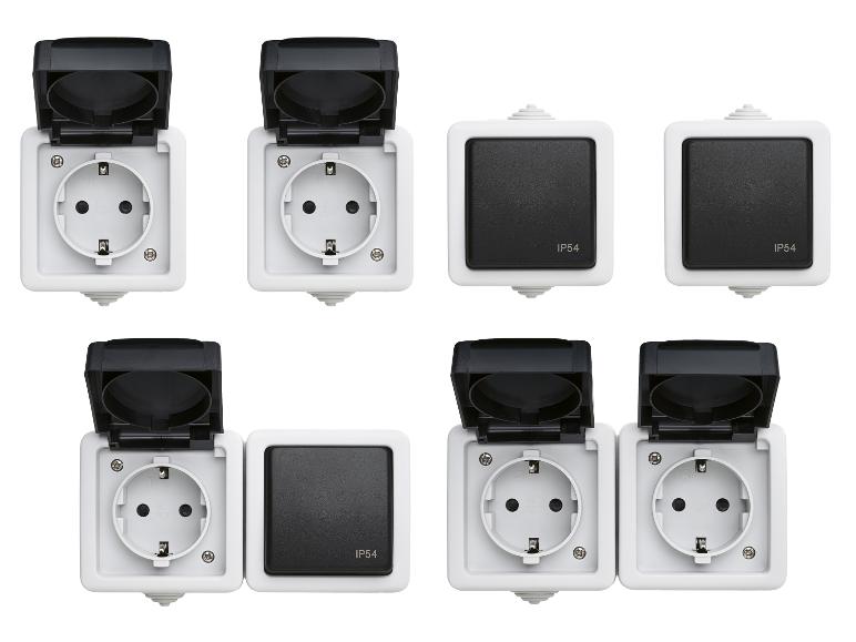 PARKSIDE® Schalter und -Steckdosen IP54 Feuchtraum