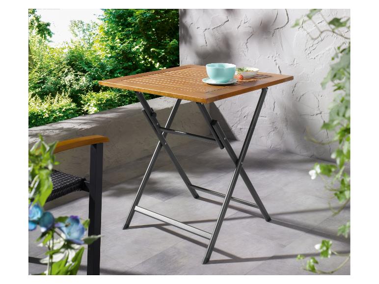 LIVARNO home Alu-Klapptisch »Valenica«, mit pflegeleichter Holzplatte