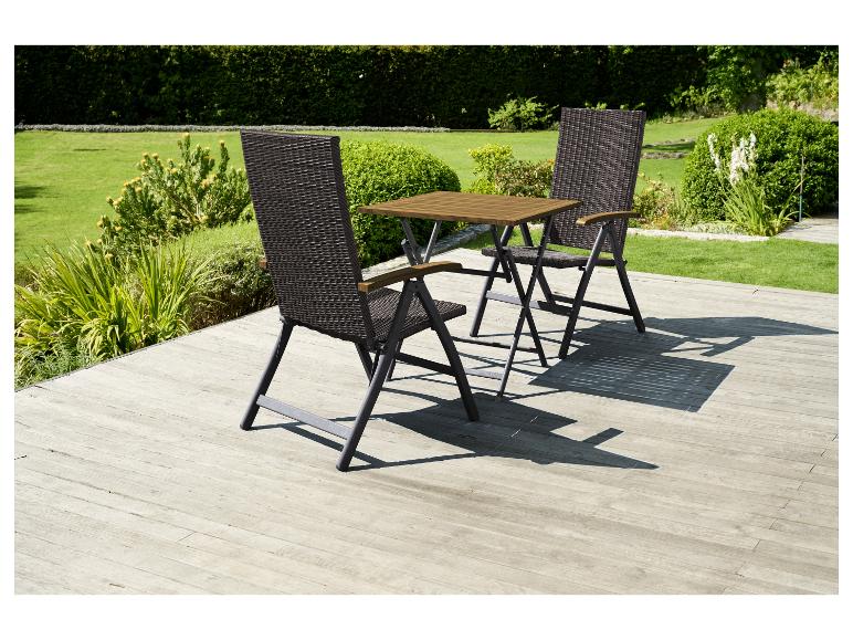 LIVARNO home Alu-Klapptisch »Valenica«, mit pflegeleichter Holzplatte
