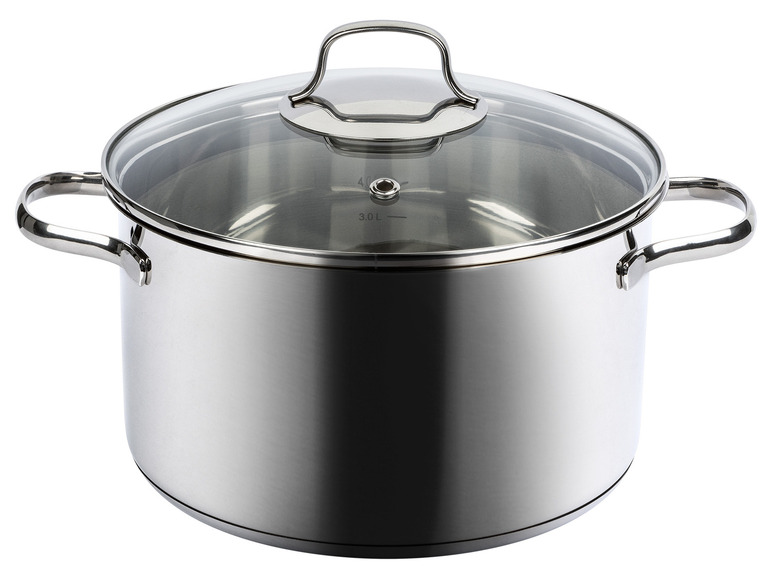 LIVARNO home Edelstahl-Topf, mit Deckel, Ø 24 cm