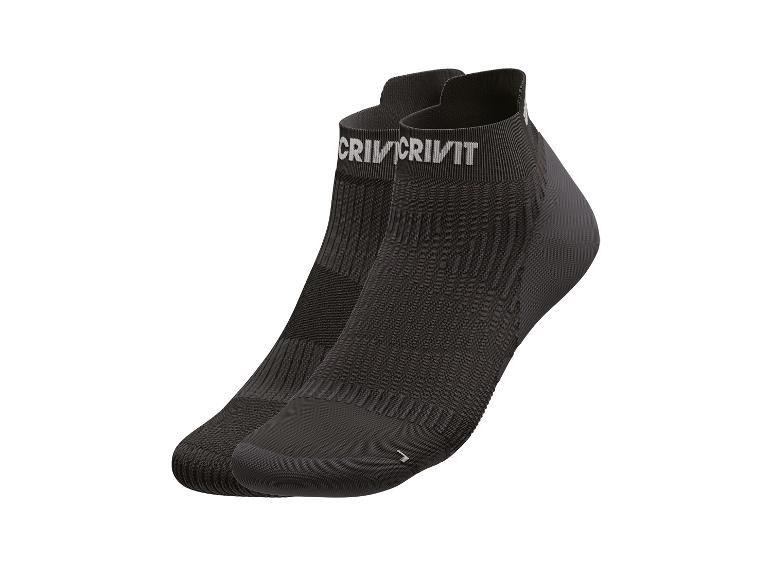 CRIVIT Damen Laufsocken, 2 Paar, mit SmartStep-Fußbett