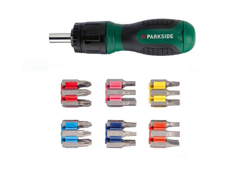 PARKSIDE® Schraubendreher mit Ratschenfunktion »PSRB 31 A1« und Bits, 31-teilig