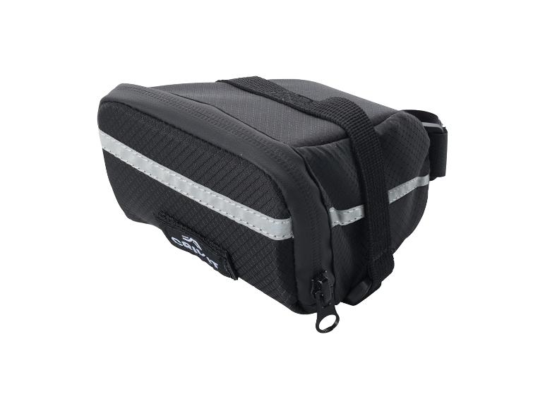 CRIVIT Fahrrad Multifunktionstool/Untersatteltasche mit Werkzeug/Minipumpe mit Manometer