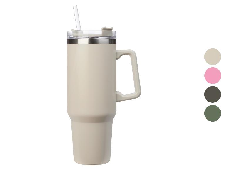 LIVARNO home Doppelwandiger Edelstahl-Becher mit Griff