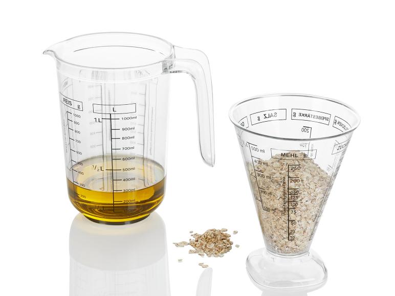 LIVARNO home Messbecher-Set aus Kunststoff, ca. 1 l und 500 ml