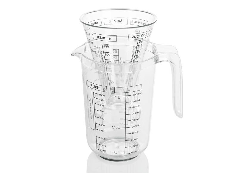 LIVARNO home Messbecher-Set aus Kunststoff, ca. 1 l und 500 ml