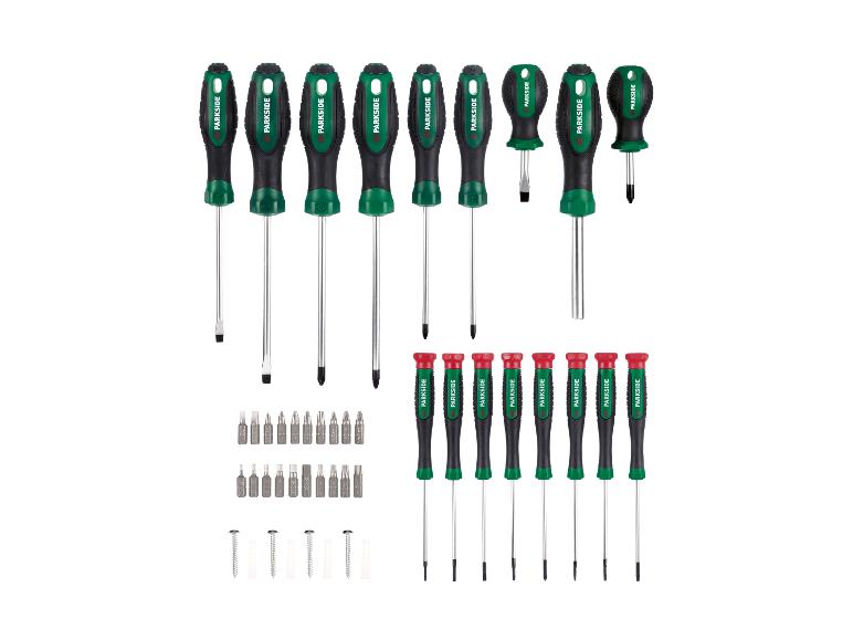 PARKSIDE® Bit- und Schraubendrehersatz mit Wandhalterung, 37-teilig