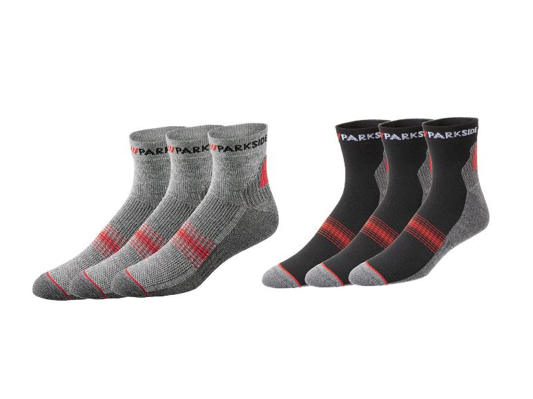 PARKSIDE® Herren Kurzschaft-Arbeitssocken, 3 Paar, mit Frottee-Sohle  PARKSIDE® Herren Kurzschaft-Arbeitssocken, 3 Paar, mit Frottee-Sohle