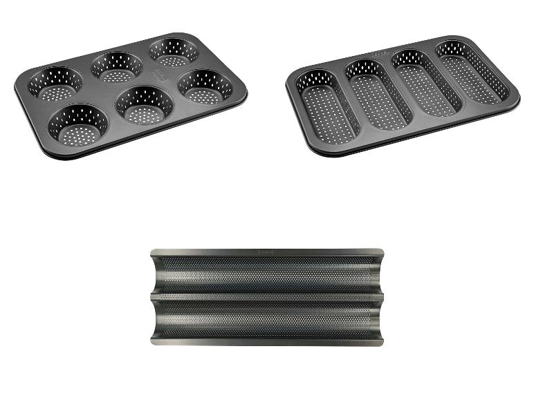 zenker 6er Brötchenblech / 2er Baguettblech / 4er Mini-Baguetteblech, perforiert