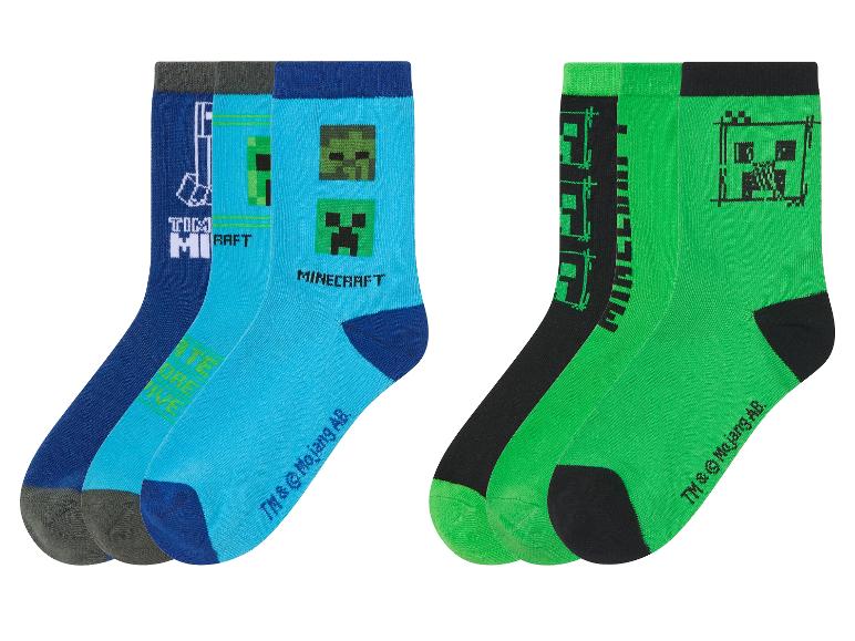 Kinder-Socken »Minecraft«, 3 Paar