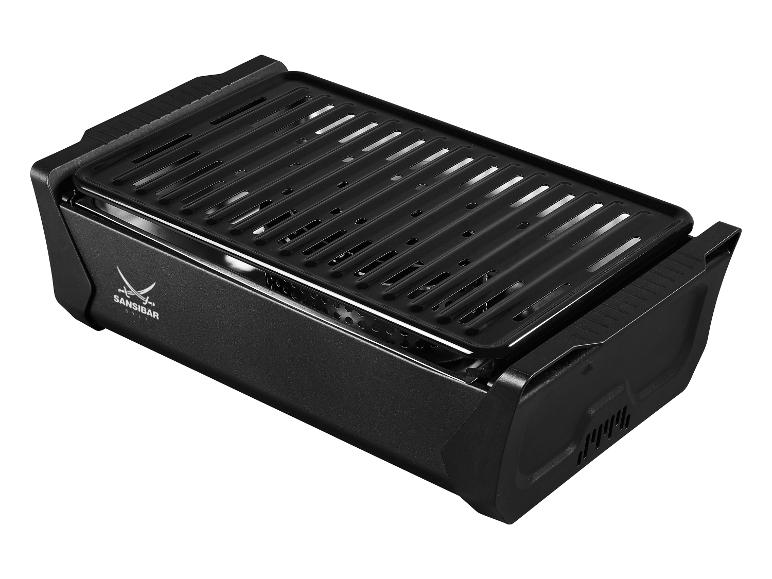 SANSIBAR Holzkohlegrill mit Aktivbelüftung, L 44,5 x B 25,5 x H 15 cm