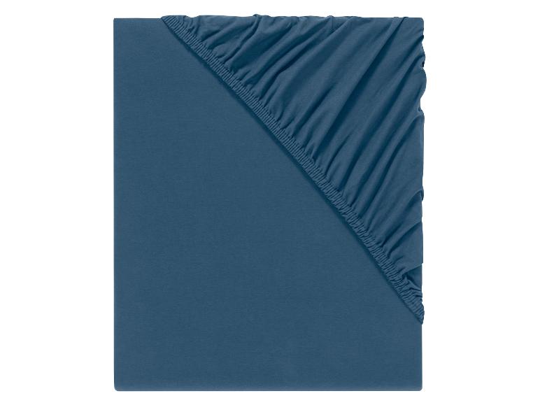 LIVARNO home Mikrofaser-Jersey-Spannbettlaken, 180-200 x 200 cm