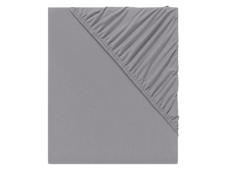 LIVARNO home Mikrofaser-Jersey-Spannbettlaken, 180-200 x 200 cm