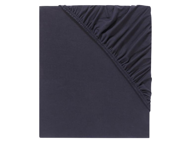 LIVARNO home Mikrofaser-Jersey-Spannbettlaken, 180-200 x 200 cm