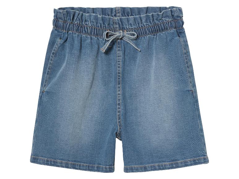 pepperts!® Kinder Jeansshorts, mit elastischem Paperbag-Bund
