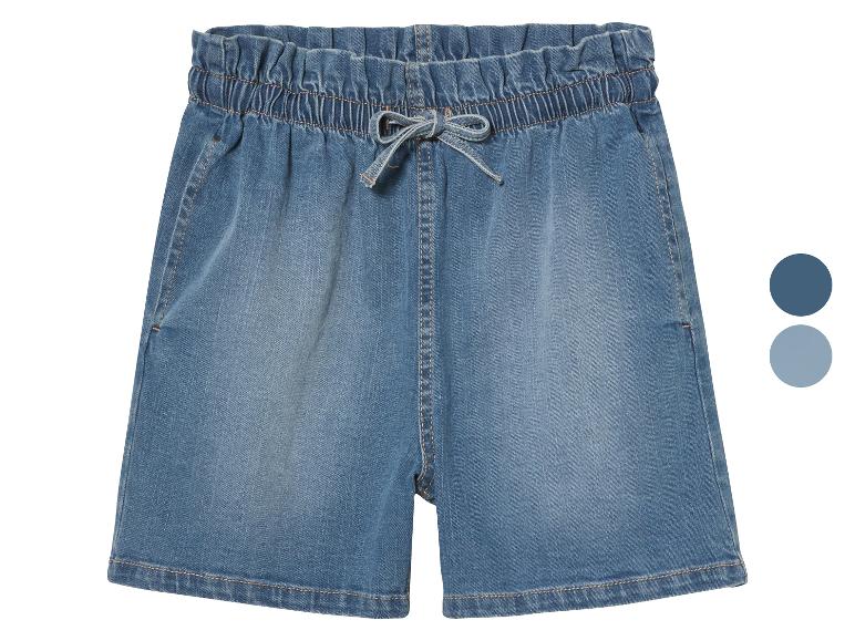 pepperts!® Kinder Jeansshorts, mit elastischem Paperbag-Bund