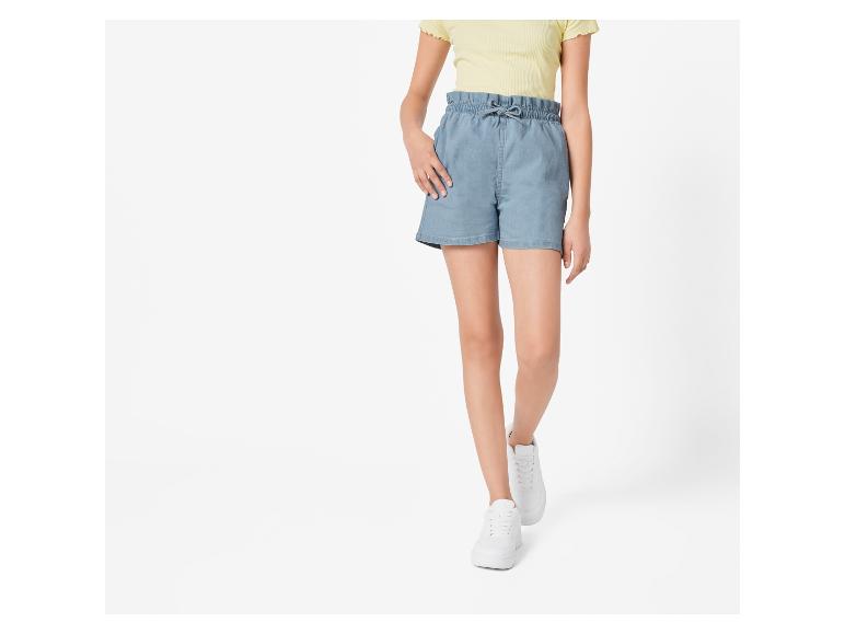 pepperts!® Kinder Jeansshorts, mit elastischem Paperbag-Bund