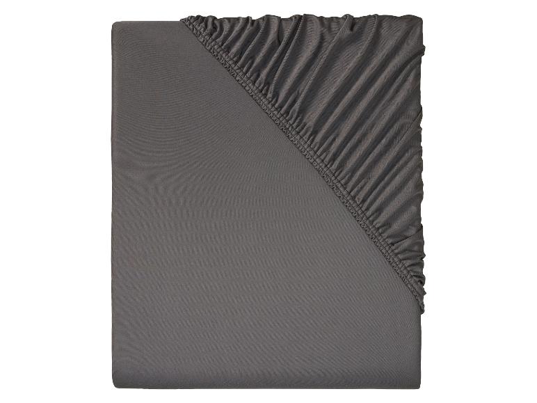 LIVARNO home Mikrofaser-Jersey-Spannbettlaken, 180-200 x 200 cm