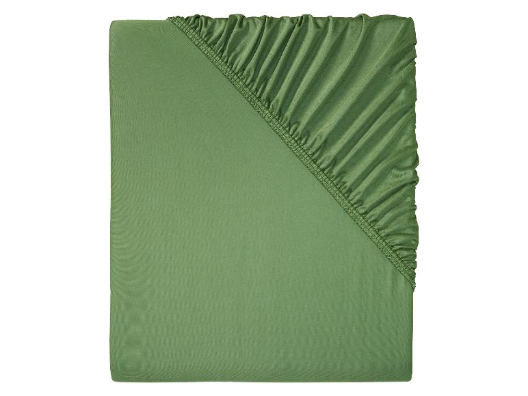 LIVARNO home Mikrofaser-Jersey-Spannbettlaken, 180-200 x 200 cm