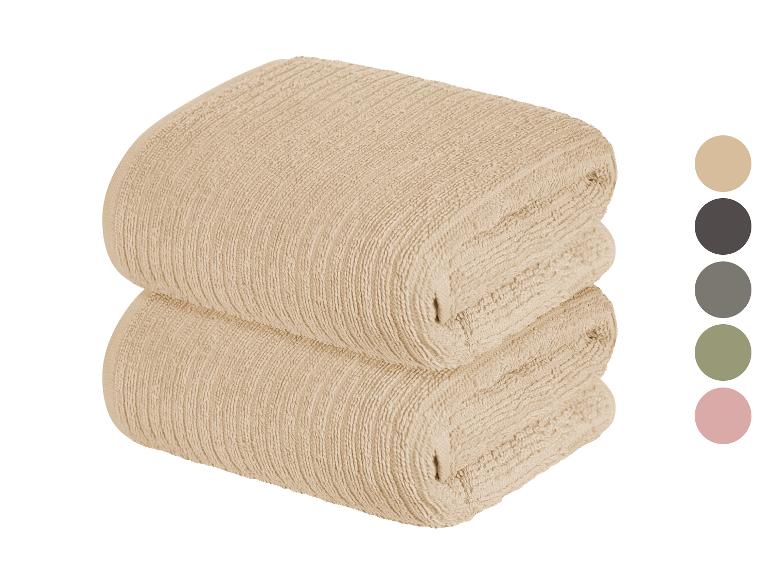 LIVARNO home Frottier-Handtücher, 2 Stück