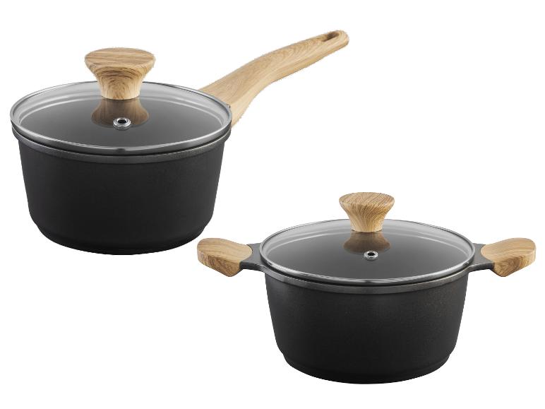 LIVARNO home Topf Aluguss Ø 20cm/ Stielkasserolle Aluguss Ø 16cm
