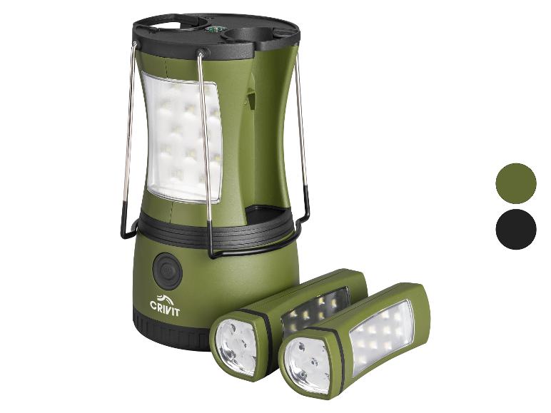 CRIVIT 2-in-1-Campinglampe, mit 2 entnehmbaren Taschenlampen