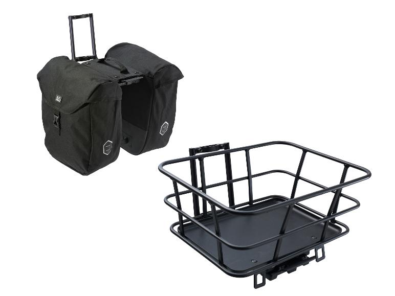 Urban E-Bike Frontgepäckträger + Korb / Doppelgepäckträgertasche für AVS Klicksystem