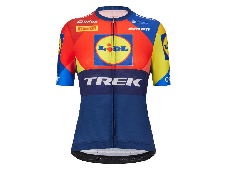 Santini Damen Kurzarmtrikot »Lidl-Trek-Team 2025«, leicht, atmungsaktiv und leistungsstark