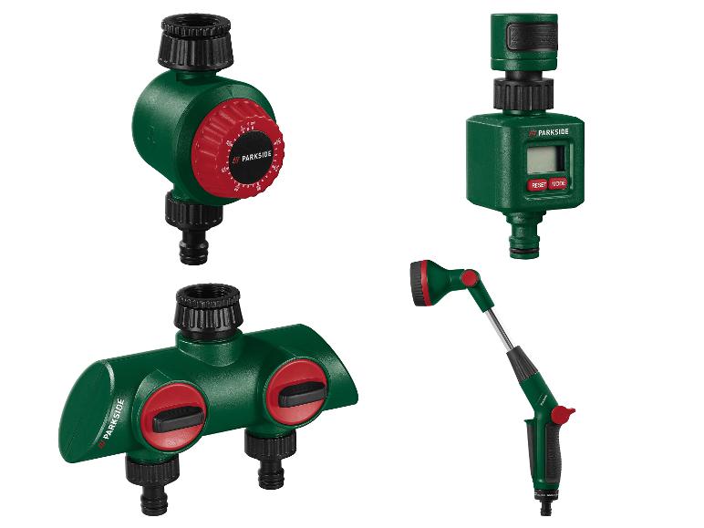 PARKSIDE® 2-Wege-Verteiler / Bewässerungsuhr / Wassermengenzähler / Mini-Blumenampel-Gießstab