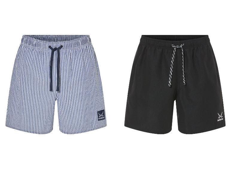 SANSIBAR Herren Badeshorts, mit praktischer Schlüsseltasche