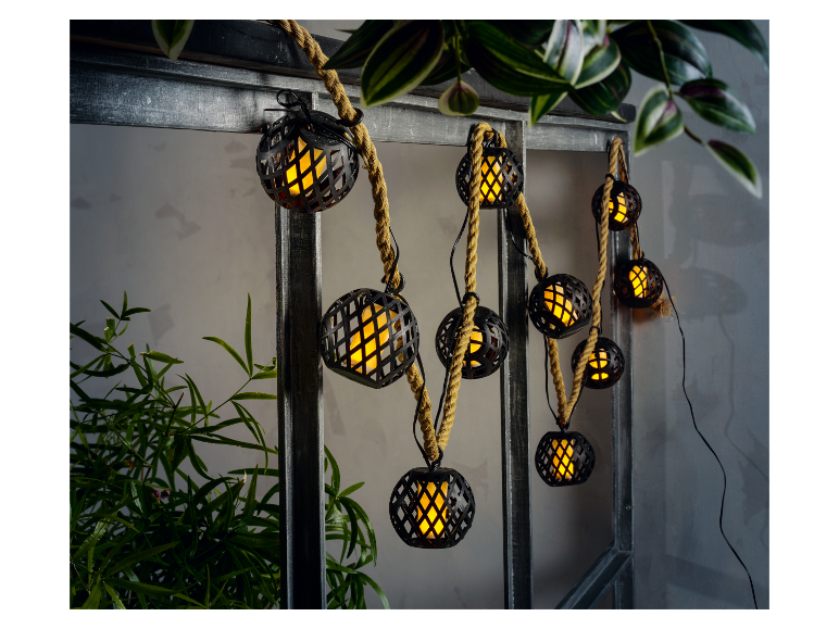 LIVARNO home Solar-Lichterkette, für Garten, Terrasse oder Balkon