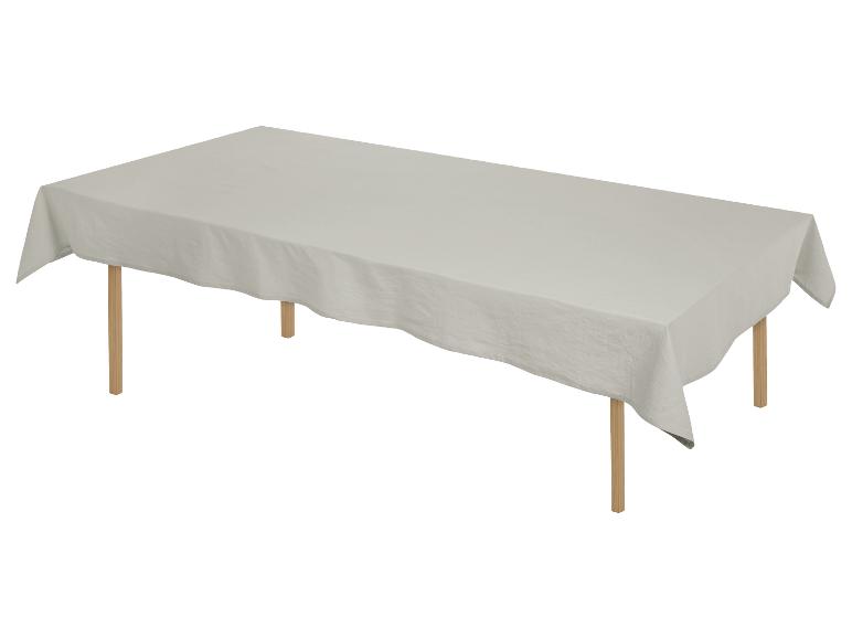 LIVARNO home Baumwoll-Leinen Tischdecke, 140 x 240 cm