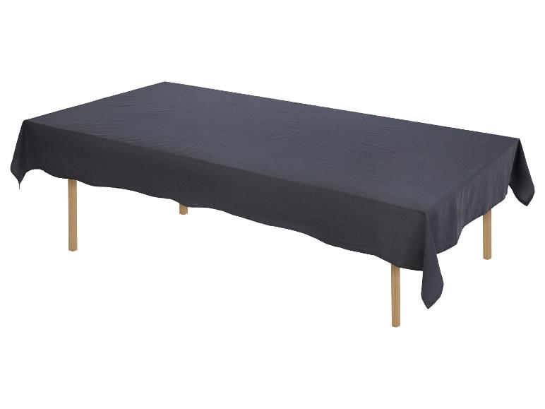 LIVARNO home Baumwoll-Leinen Tischdecke, 140 x 240 cm