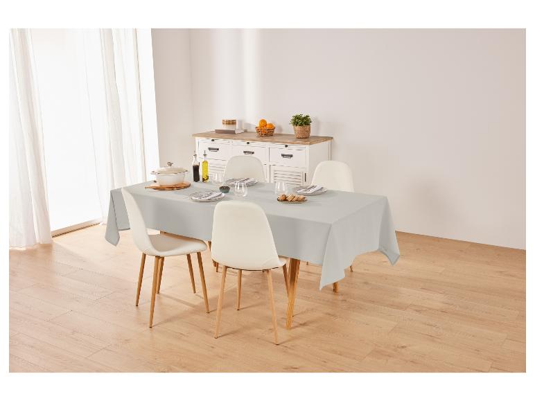 LIVARNO home Baumwoll-Leinen Tischdecke, 140 x 240 cm