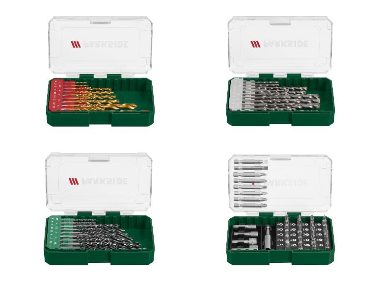 PARKSIDE® HSS-Spiralbohrer-Set / Steinbohrer-Set / Holzbohrer-Set / Bitschrauber-Set