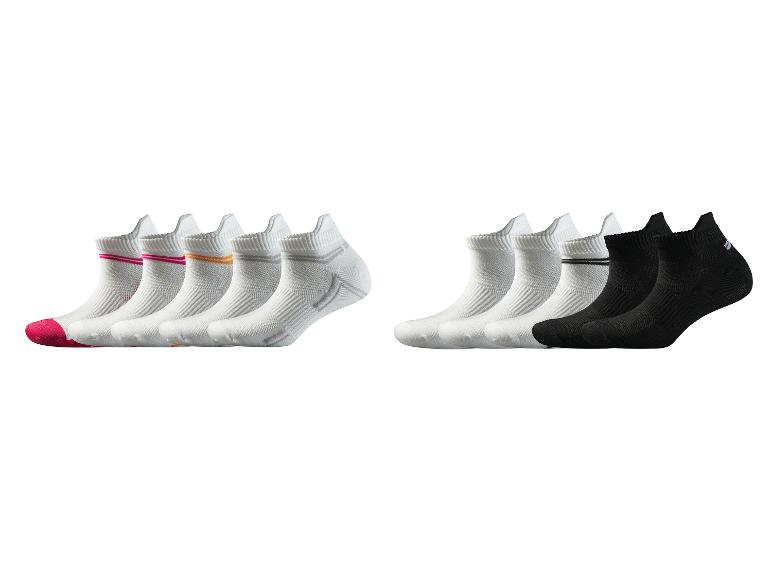 CRIVIT Damen Sport-Sneakersocken, 5 Paar, mit Fersenlasche
