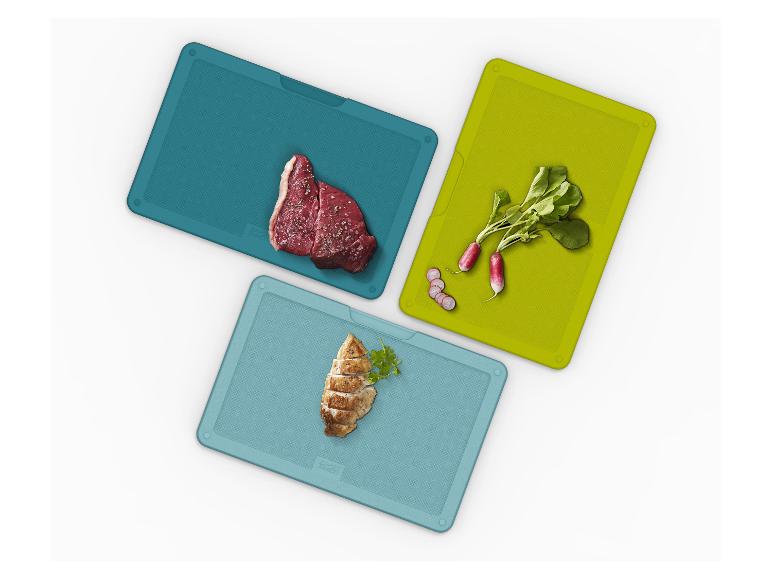 Joseph Joseph Duo 3-teiliges Schneidebrett-Set mit Aufbewahrungsständer