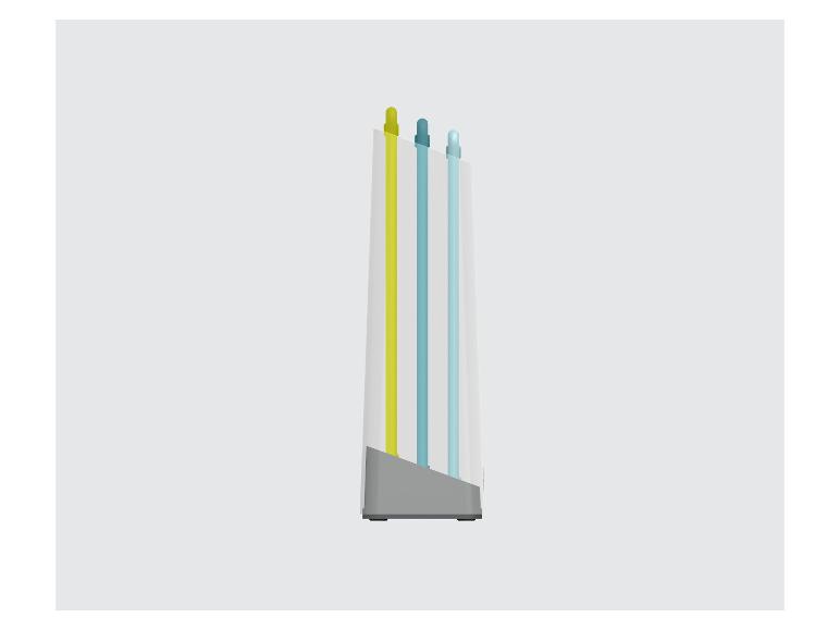 Joseph Joseph Duo 3-teiliges Schneidebrett-Set mit Aufbewahrungsständer