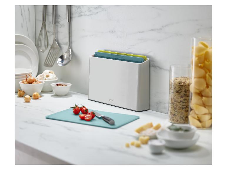 Joseph Joseph Duo 3-teiliges Schneidebrett-Set mit Aufbewahrungsständer