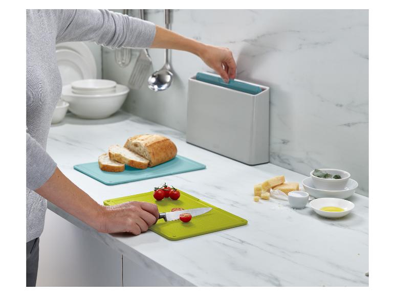 Joseph Joseph Duo 3-teiliges Schneidebrett-Set mit Aufbewahrungsständer