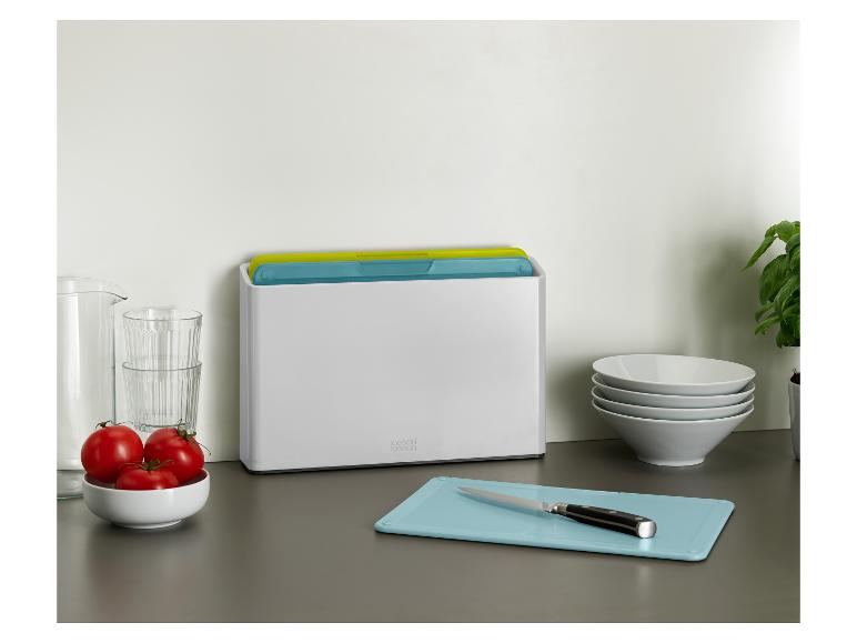 Joseph Joseph Duo 3-teiliges Schneidebrett-Set mit Aufbewahrungsständer